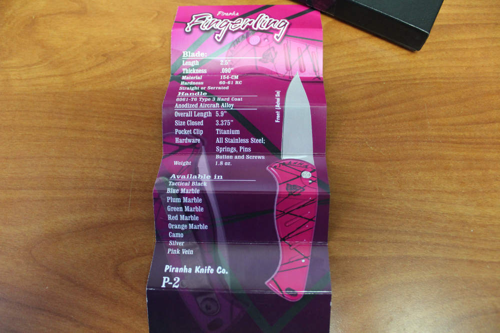 Piranha Fingerling P-2PK Automatic Folding Knife 2.5" 154-CM Pink-img-11