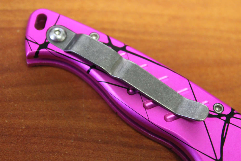 Piranha Fingerling P-2PK Automatic Folding Knife 2.5" 154-CM Pink-img-7