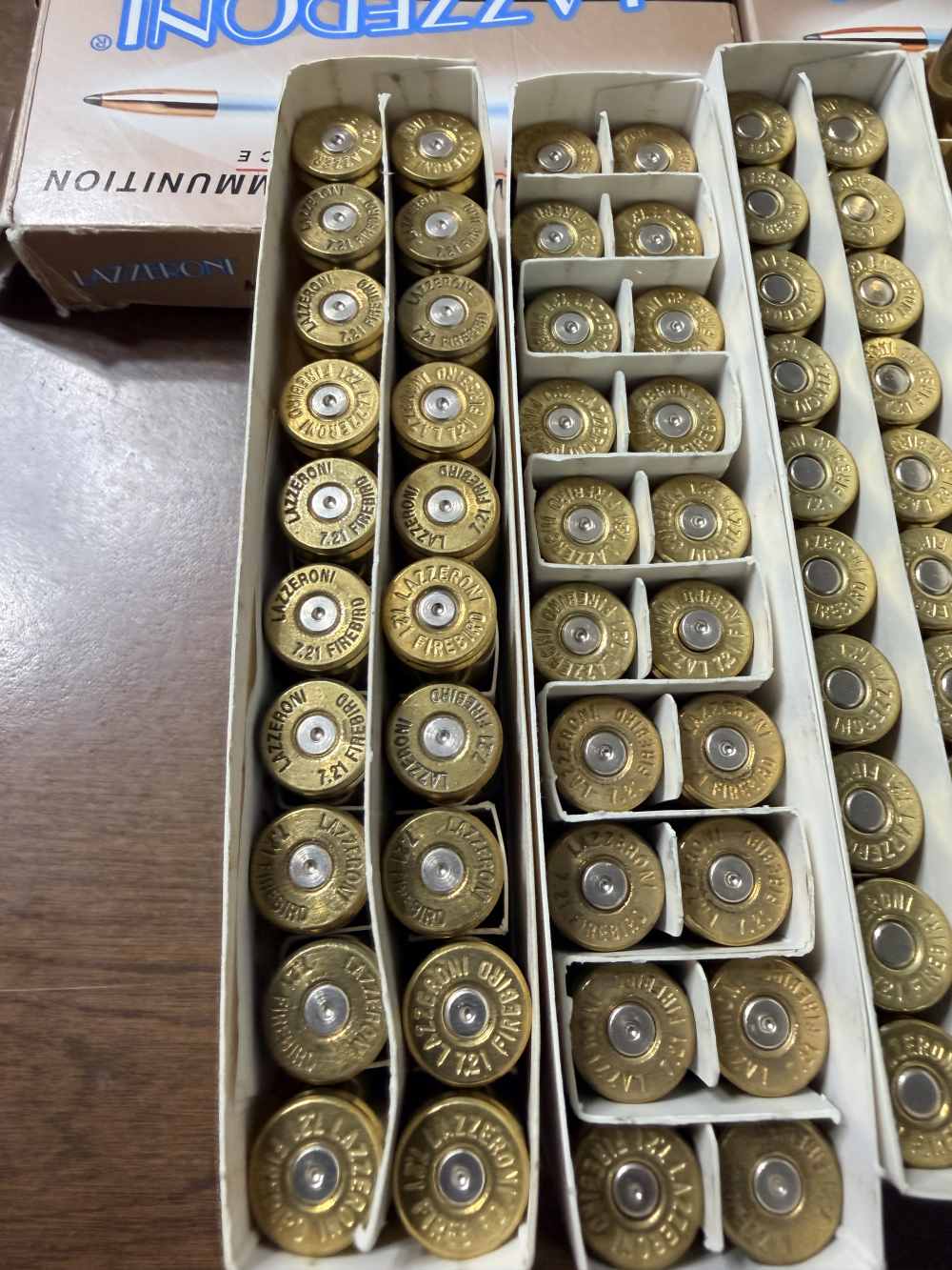 Lazzeroni 7.21 firebird ammo & brass lot. 28 rounds 72 pieces brass -img-6