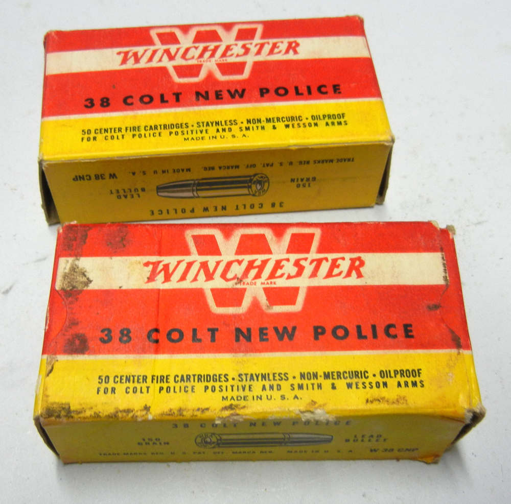 WINCHESTER 38 Colt New Police Ammo 2 50 Round Boxes-img-0