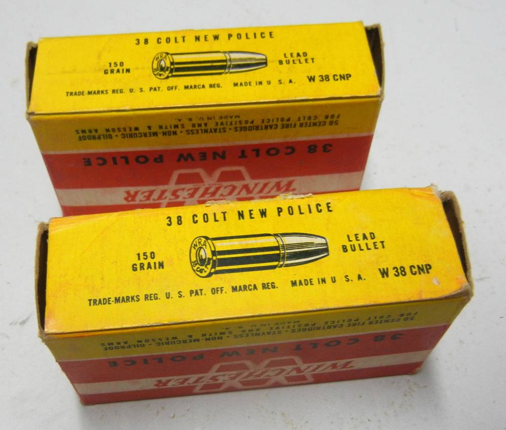 WINCHESTER 38 Colt New Police Ammo 2 50 Round Boxes-img-1