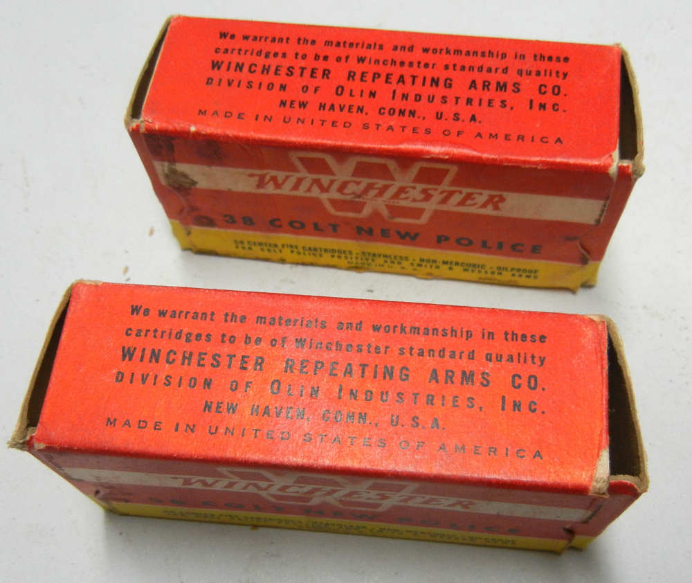 WINCHESTER 38 Colt New Police Ammo 2 50 Round Boxes-img-3