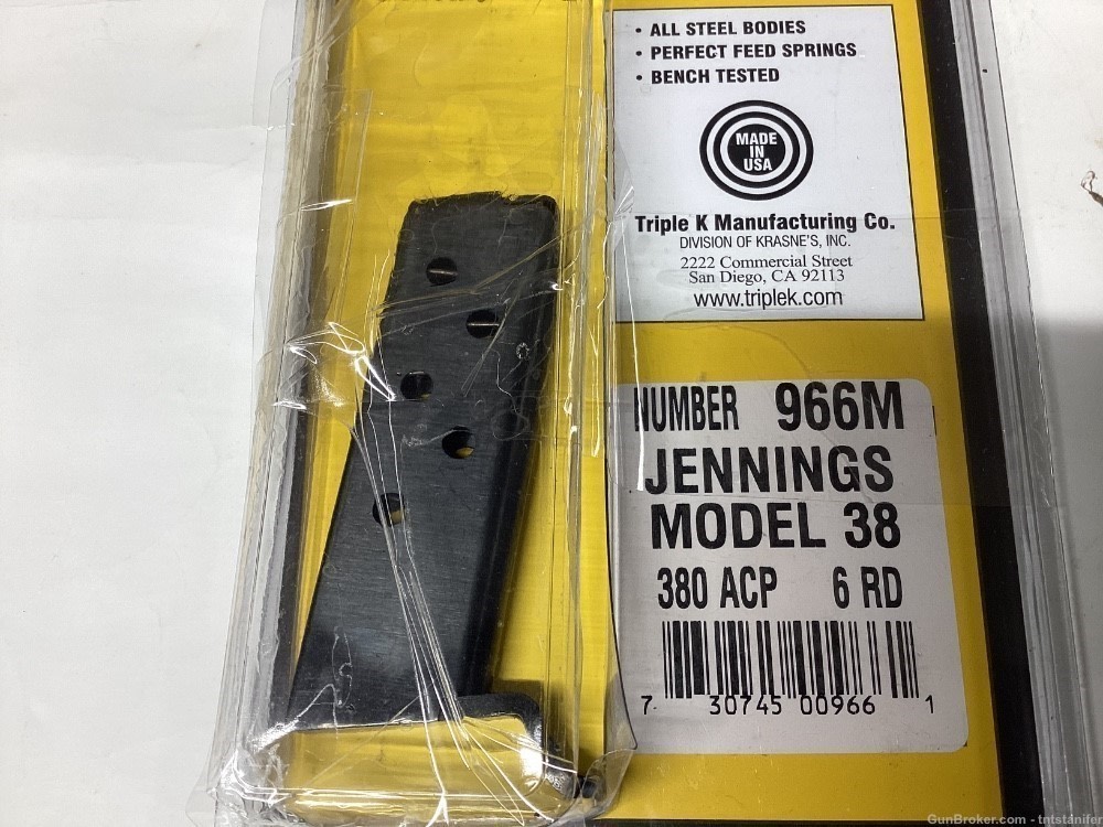 Jennings model 38 magazine 380 acp Triple K-img-1