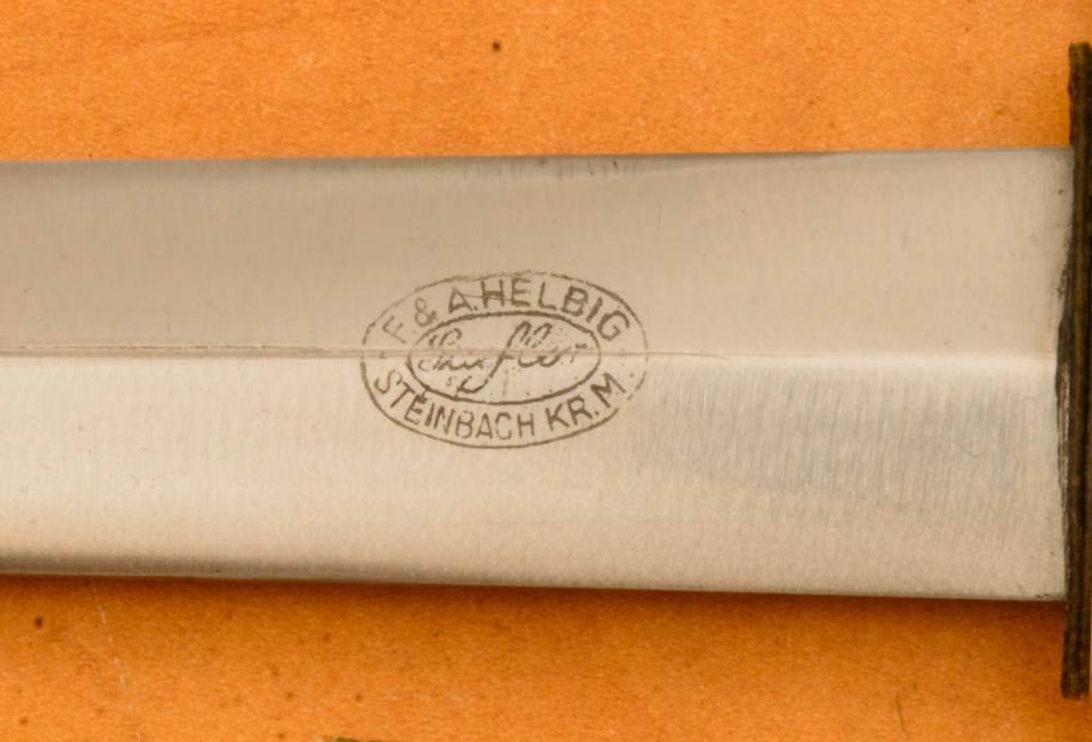 Modern N.S.F.K. Fliegermesser Dagger by “Helbig” with Scabbard & Hanger-img-14