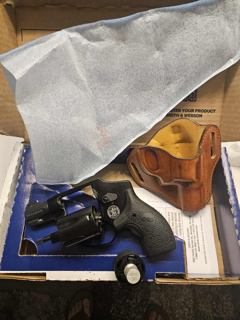 Sale S&W M&P 340 357 Magnum Laser Grips Holster Speed Loader -img-0
