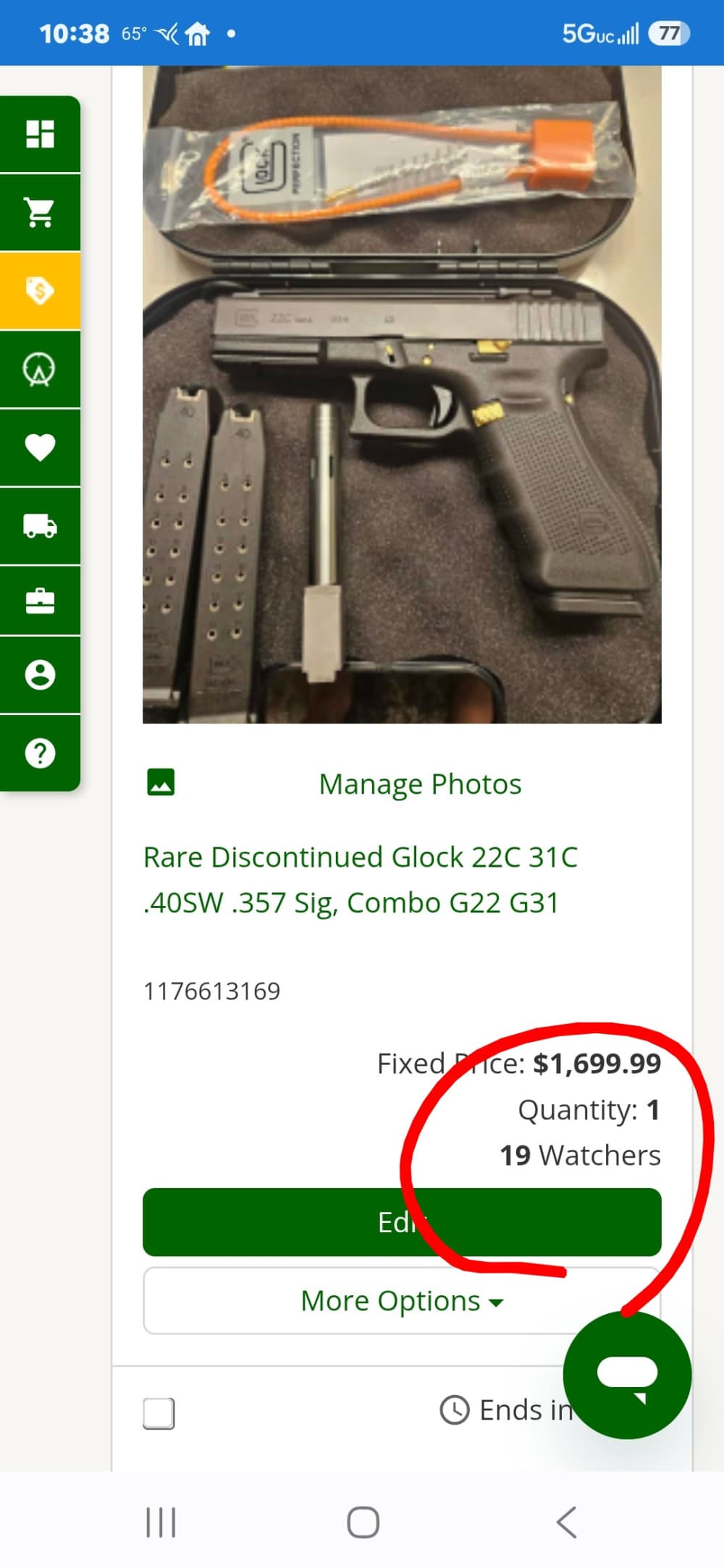 Rare Glock 22C 40SW with .357 Sig, Combo G22 G31-img-14