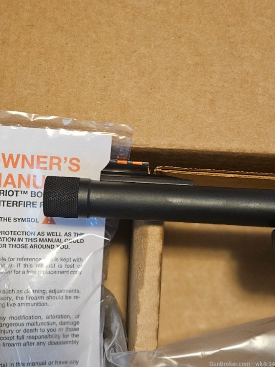 Mossberg Patriot Predator Threaded .450 Bush, FDE Scout Rifle Sights Ruger-img-3