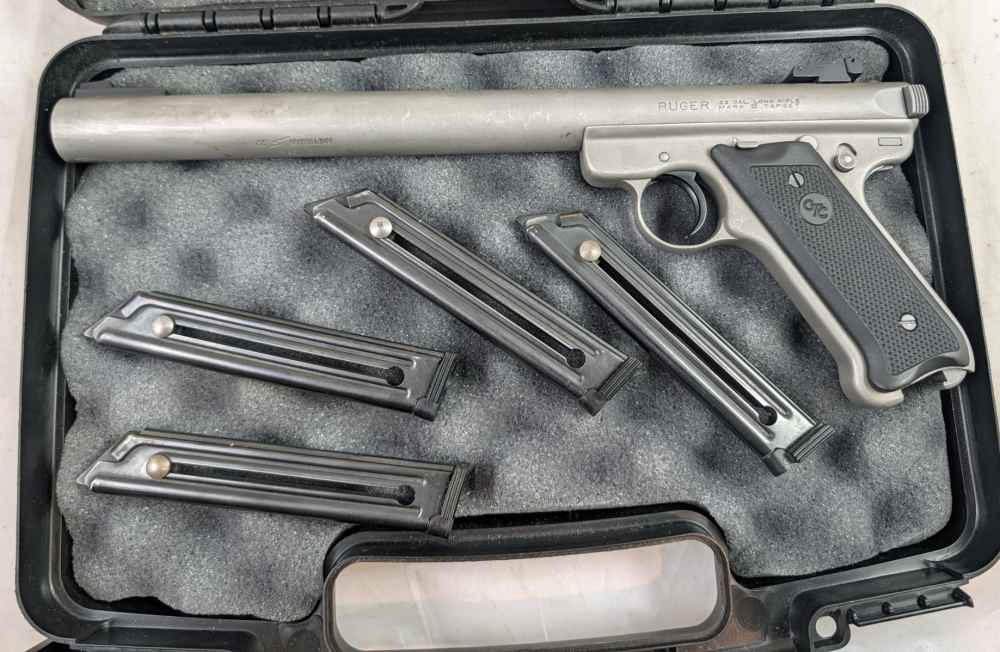 2000 AWC Amphibian S Ruger Mark II Integral 22LR Supressed Pistol CTC Grips-img-4