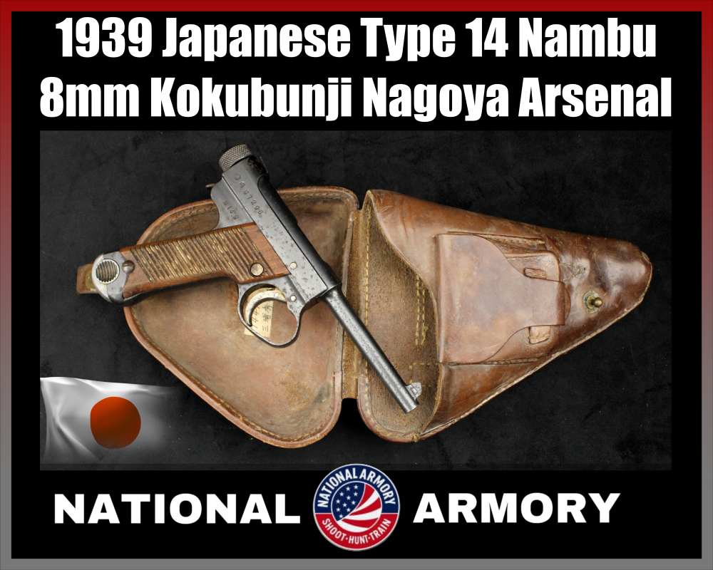 1939 Japanese Type 14 Nambu 8mm Nagoya Arsenal Small Trigger Guard Holster-img-0