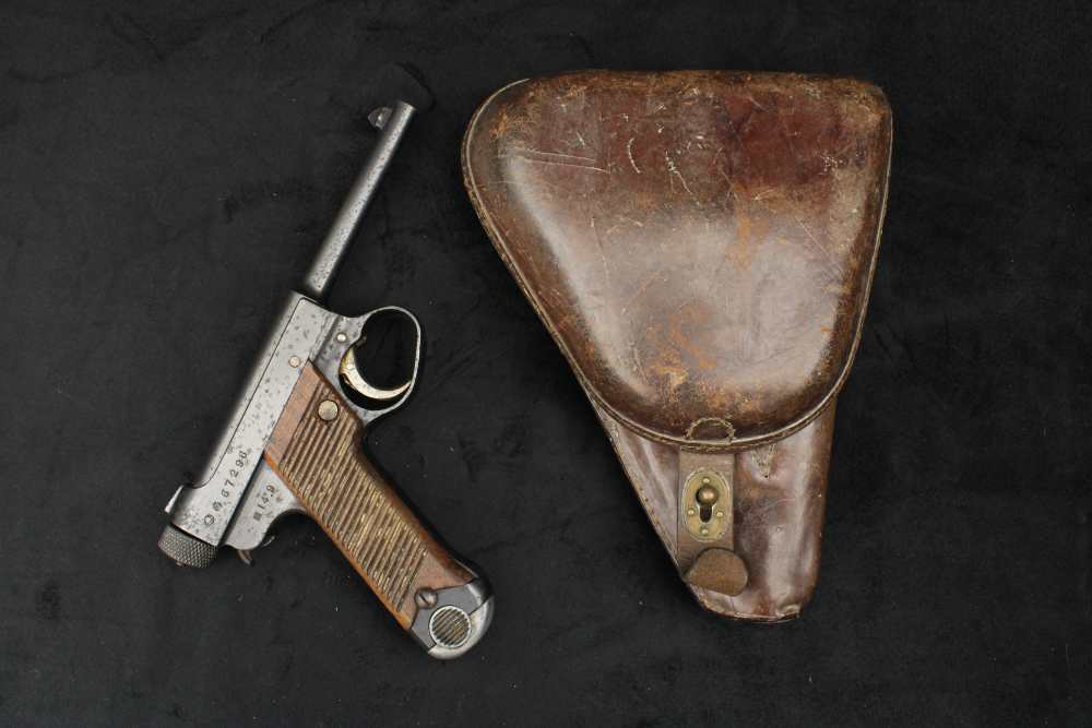 1939 Japanese Type 14 Nambu 8mm Nagoya Arsenal Small Trigger Guard Holster-img-3