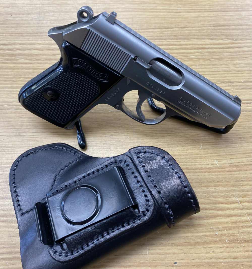 Walther PPK .380 ACP Stainless Interarms 1 Magazine + Leather Holster-img-1
