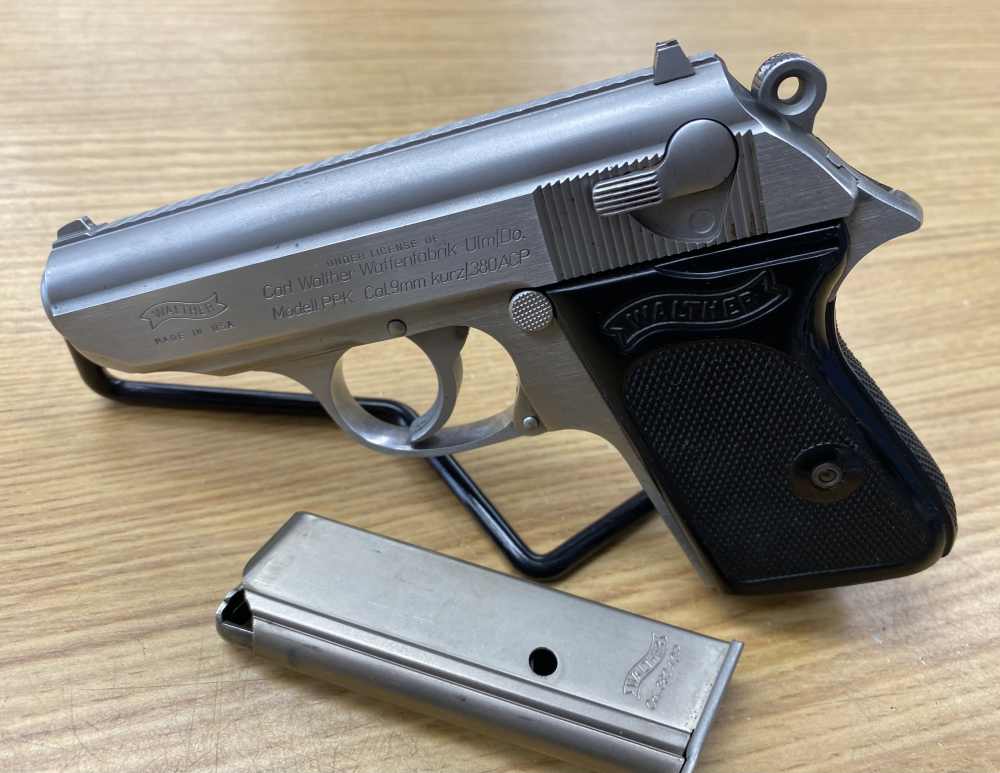 Walther PPK .380 ACP Stainless Interarms 1 Magazine + Leather Holster-img-2