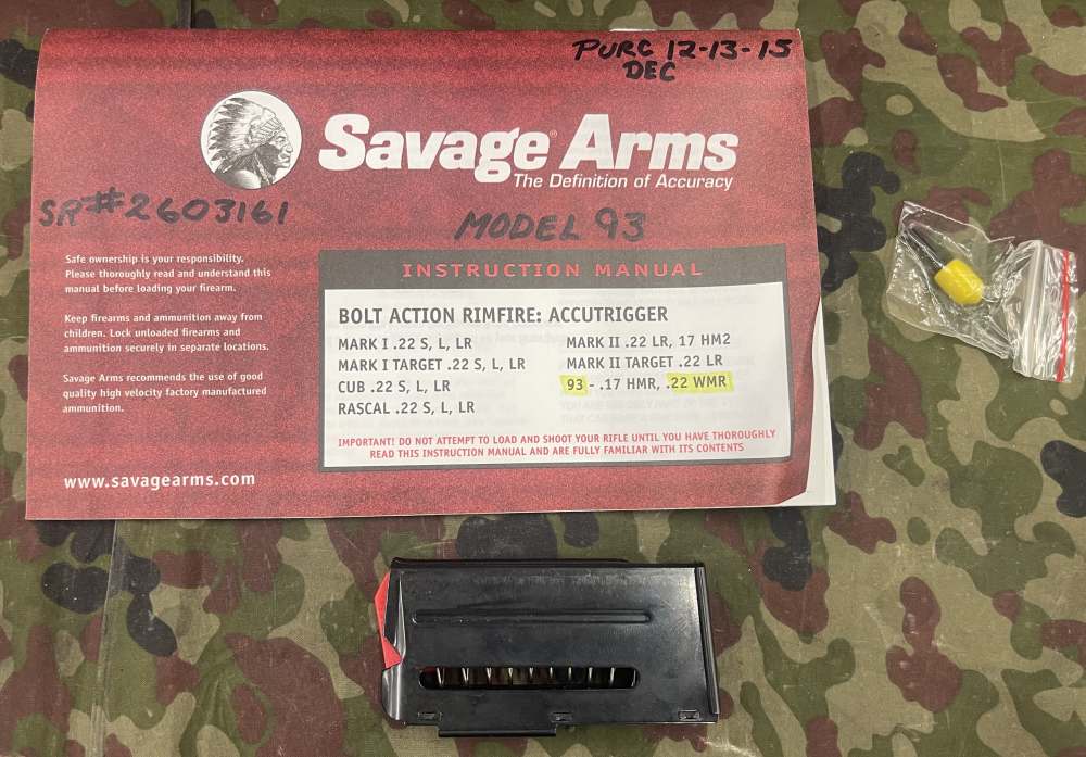 Savage Model 93 BTVSS 22 Magnum with box-img-20