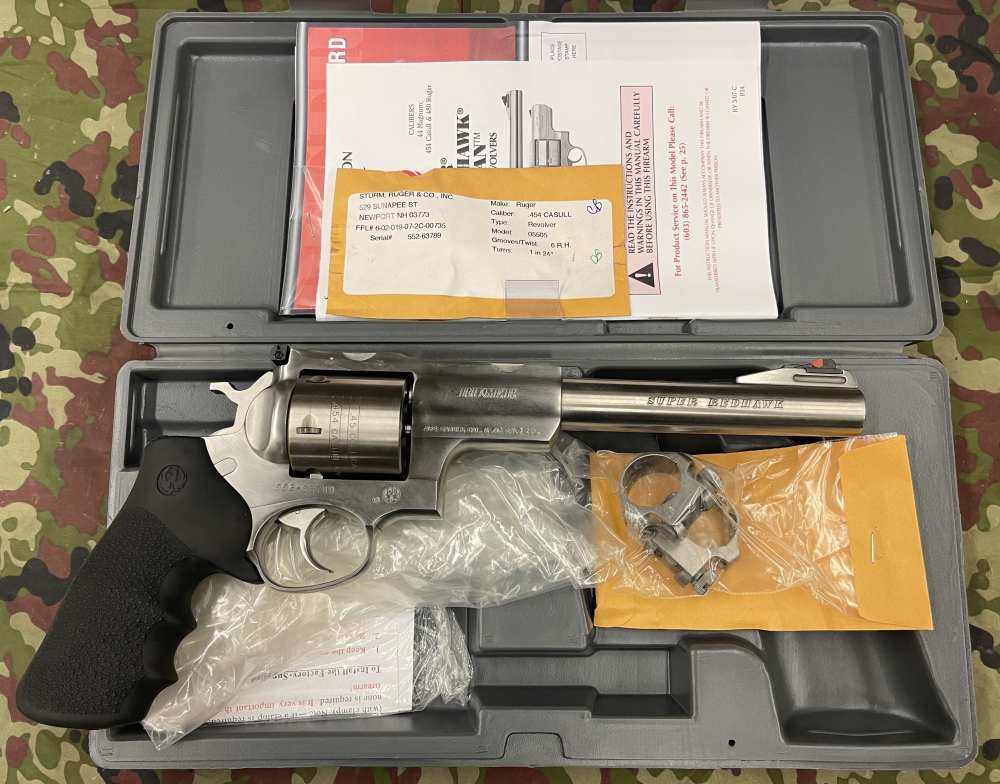 Ruger Super Redhawk 454 Casull 7 Inch Barrel Looks New in Box Stainless-img-12