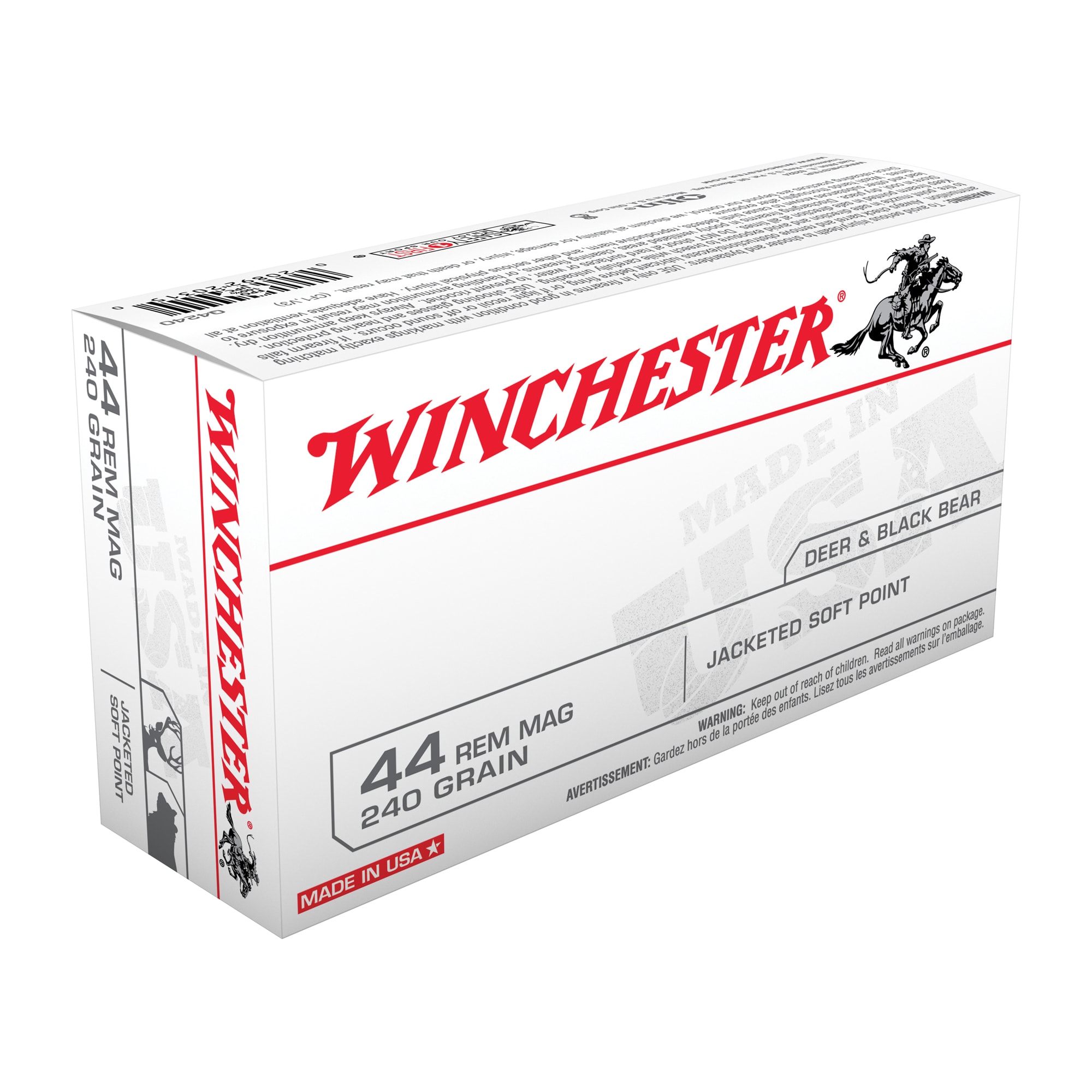 WIN USA 44 MAG 240GR JSP 1000 Rounds-img-0