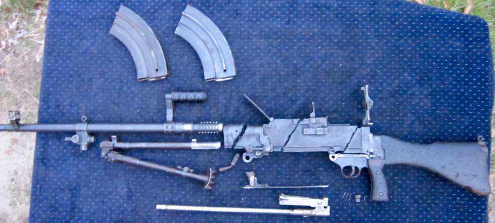 WW2 Vickers Berthier LMG parts kit, good barrel, bipod, mags,payments avail-img-13