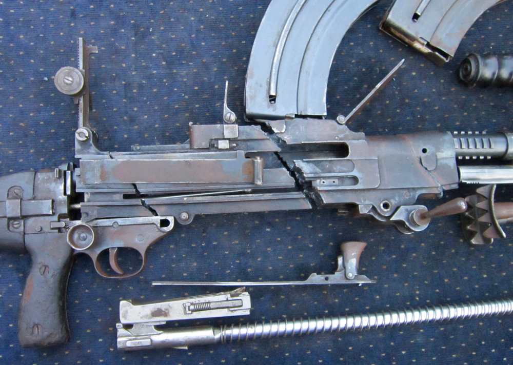 WW2 Vickers Berthier LMG parts kit, good barrel, bipod, mags,payments avail-img-2