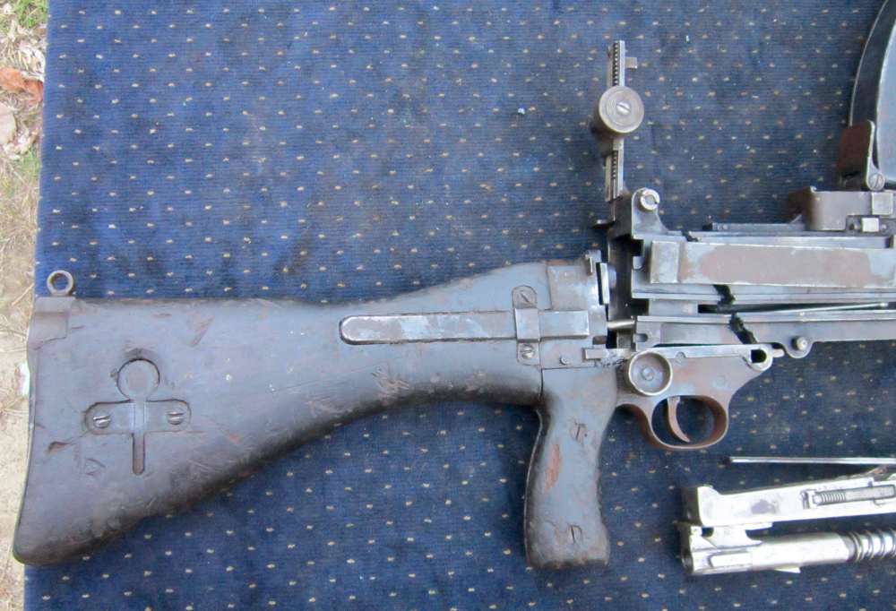 WW2 Vickers Berthier LMG parts kit, good barrel, bipod, mags,payments avail-img-1