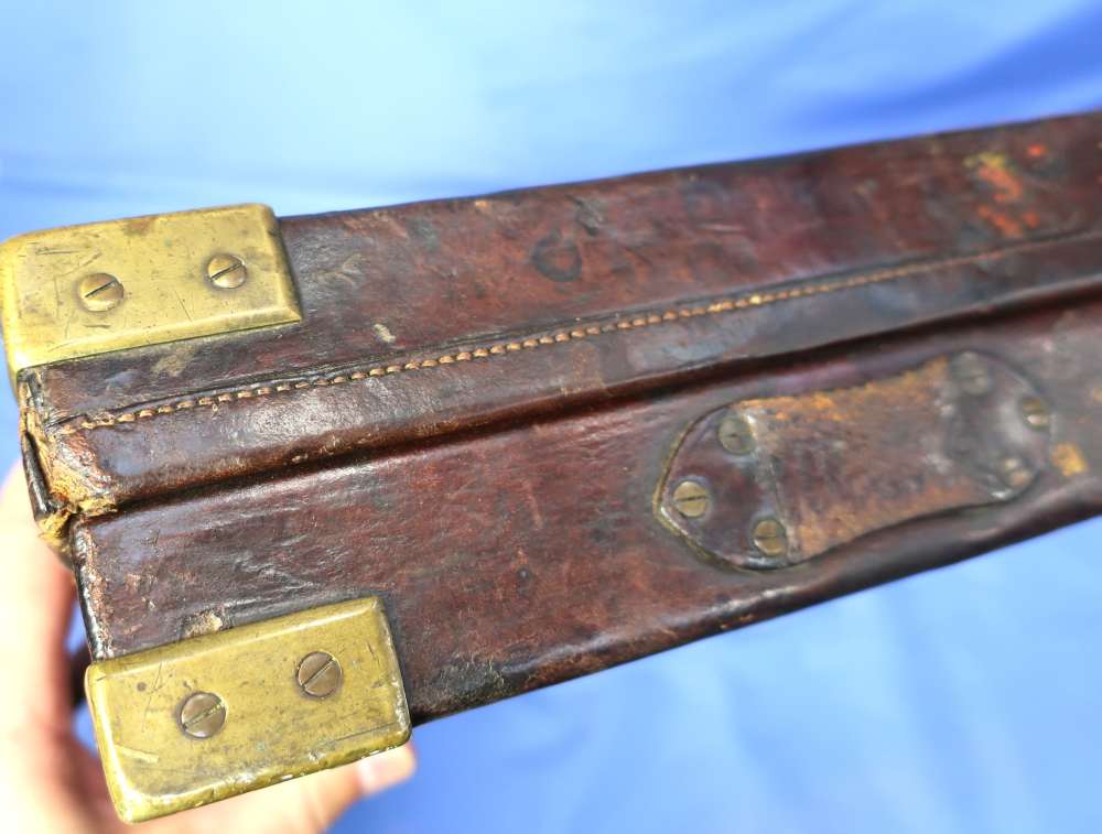 James Purdey & Sons Two Gun Leather Case Antique-img-4