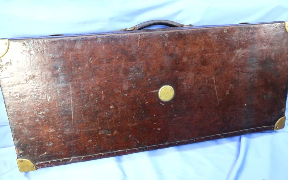 James Purdey & Sons Two Gun Leather Case Antique-img-0