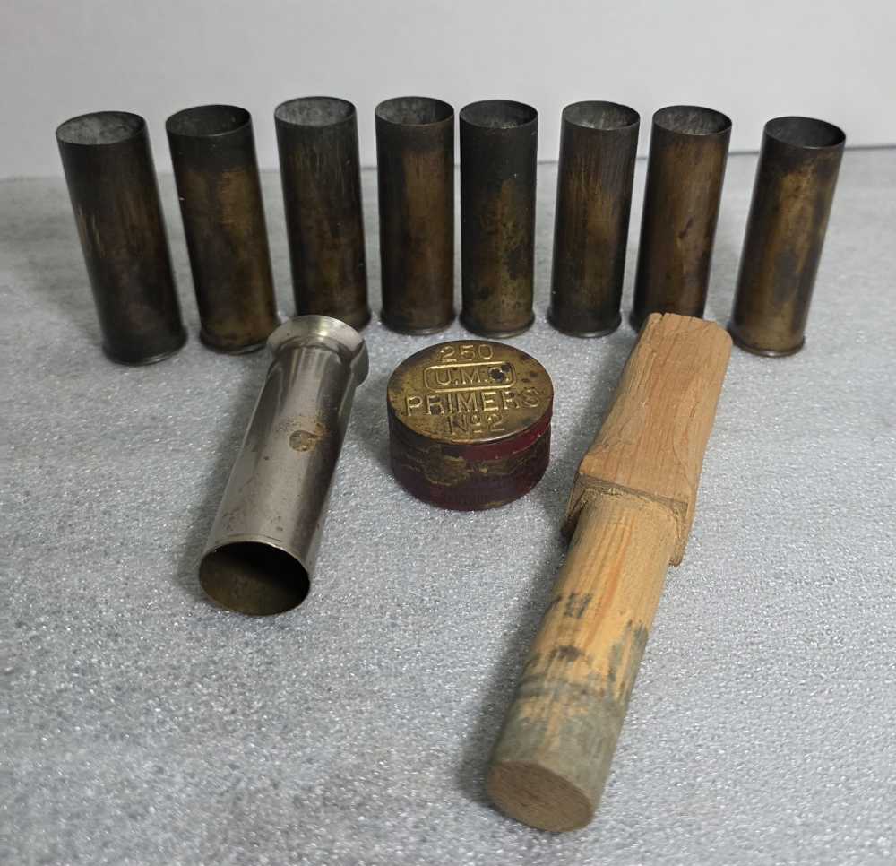 Set of 8 Brass Winchester No. 10 Shotshells With Extras-img-0