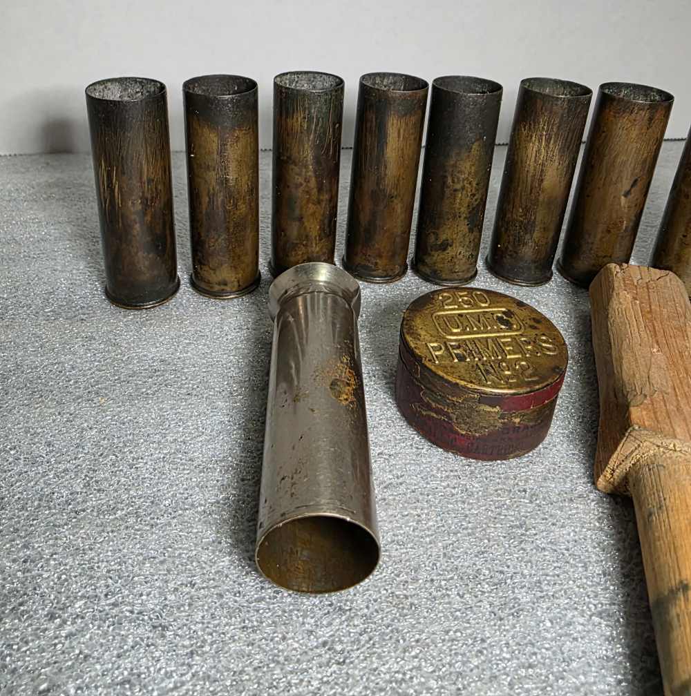 Set of 8 Brass Winchester No. 10 Shotshells With Extras-img-1