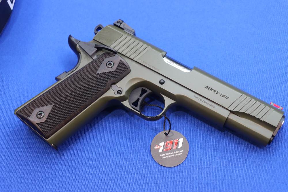 Balikli Arms 1911 Silver Eagle Pistol 45ACP OD GREEN Walnut Grip BLK45-1911-img-9