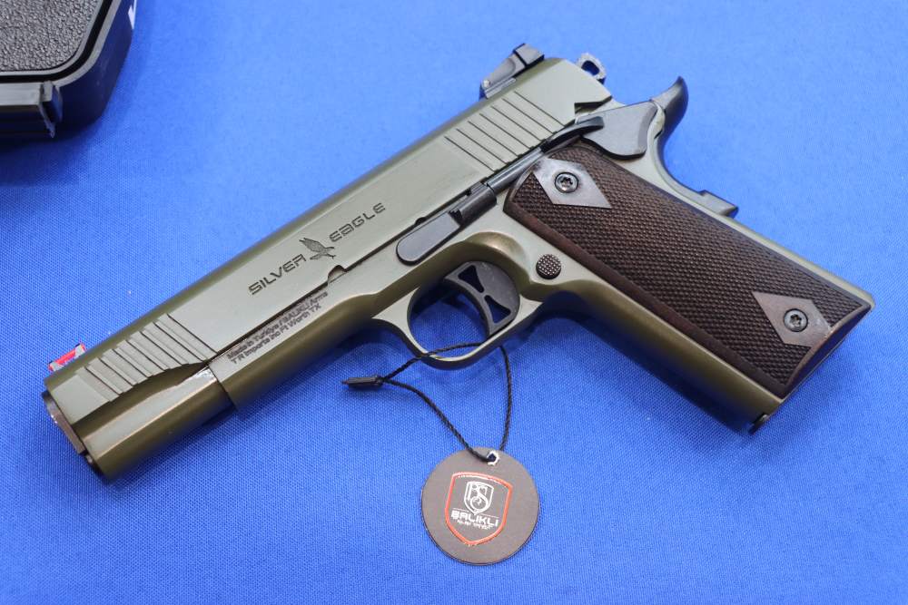 Balikli Arms 1911 Silver Eagle Pistol 45ACP OD GREEN Walnut Grip BLK45-1911-img-1