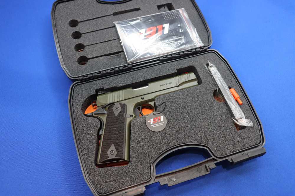 Balikli Arms 1911 Silver Eagle Pistol 45ACP OD GREEN Walnut Grip BLK45-1911-img-0