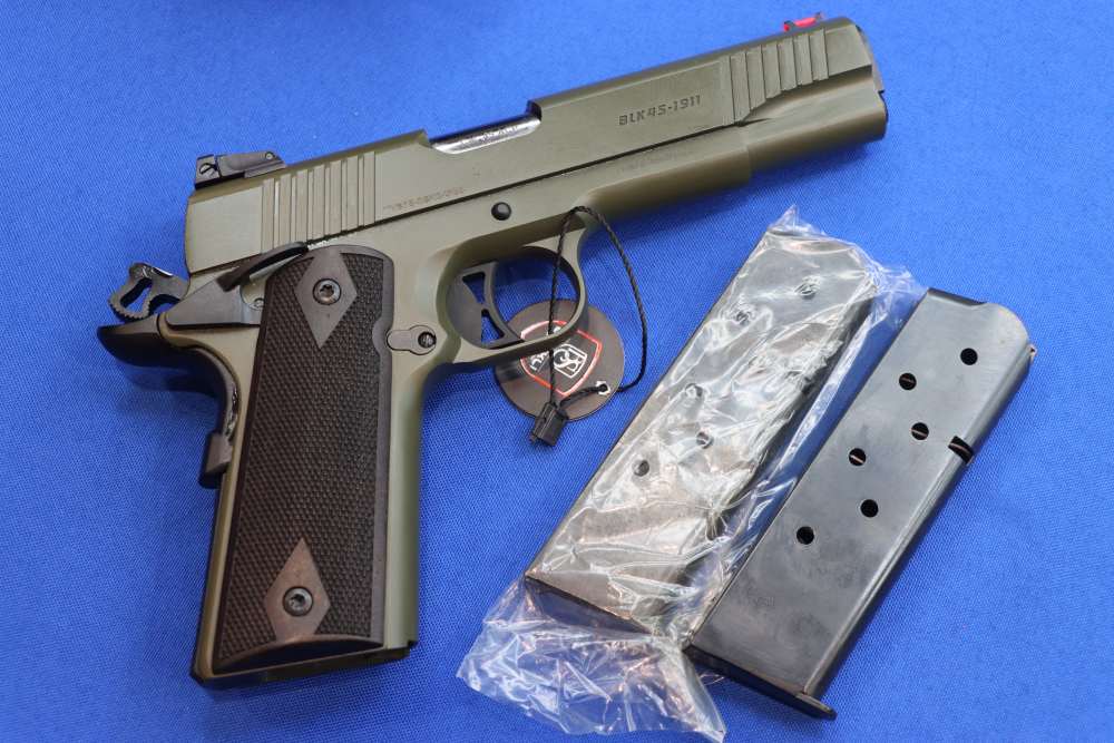 Balikli Arms 1911 Silver Eagle Pistol 45ACP OD GREEN Walnut Grip BLK45-1911-img-29