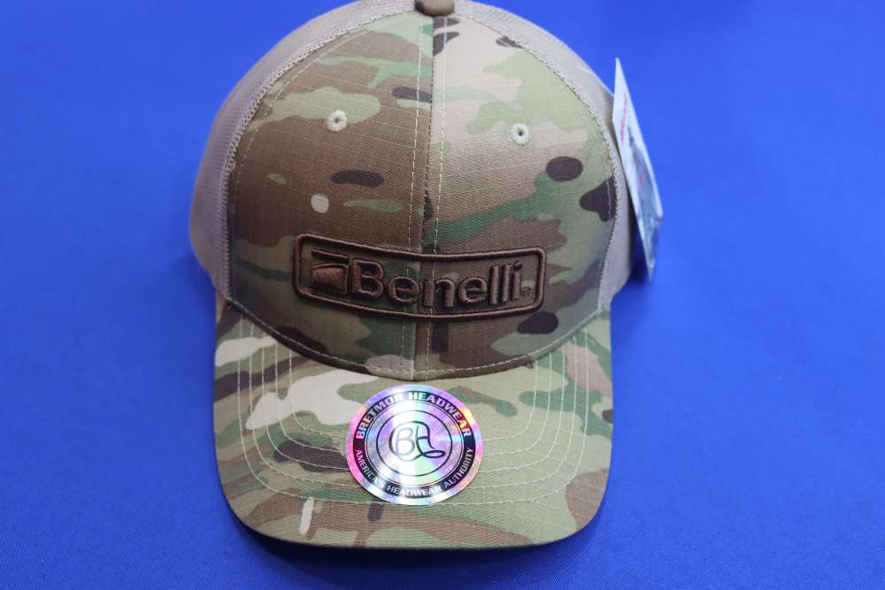 Benelli Factory Original Multicam CAMO Trucker Ball Cap Hat Snapback NEW !-img-1