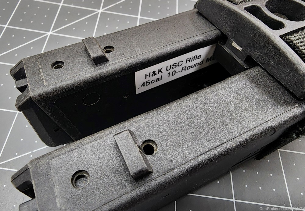 HK  USC Heckler and Koch  TWO USC 10 rounds Magazines set up 20 rounds-img-2