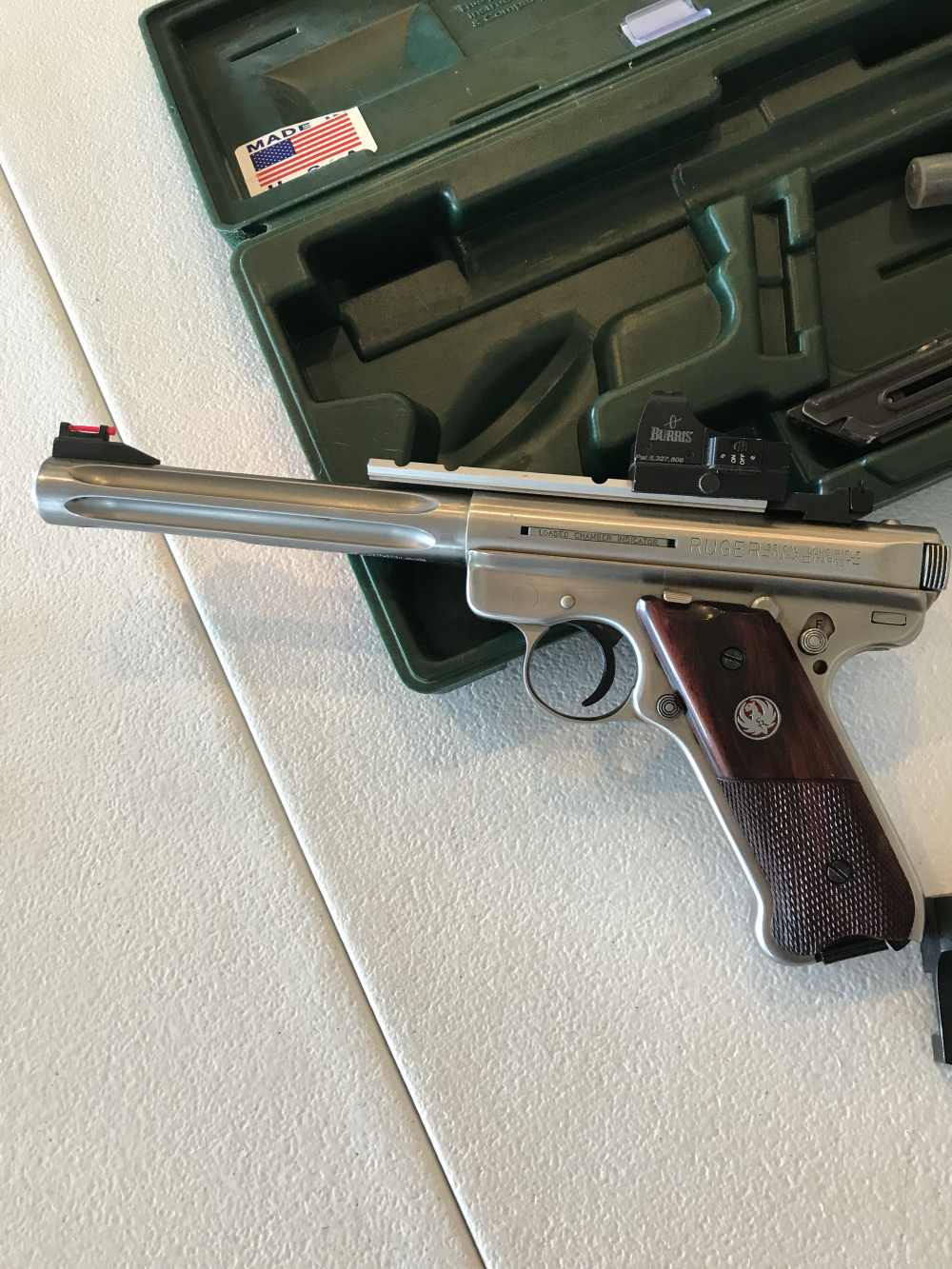 RUGER MKIII HUNTER 22LR W/BURRIS FASTFIRE II USED!-img-0