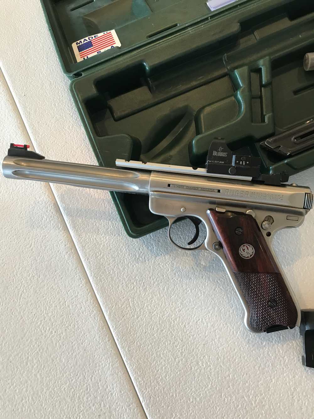 RUGER MKIII HUNTER 22LR W/BURRIS FASTFIRE II USED!-img-3