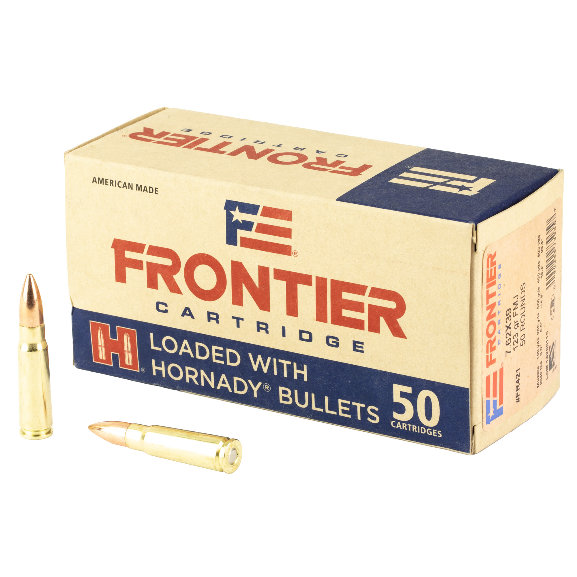 FRONTIER 7.62X39 123GR FMJ 100 Rounds-img-0