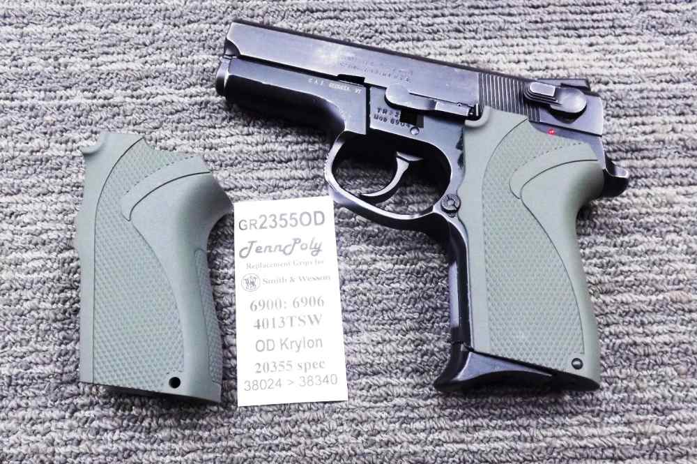 S&W 6904 6906 6946 4013TSW OD Green Grip Smith & Wesson 6900 3 ship free -img-11