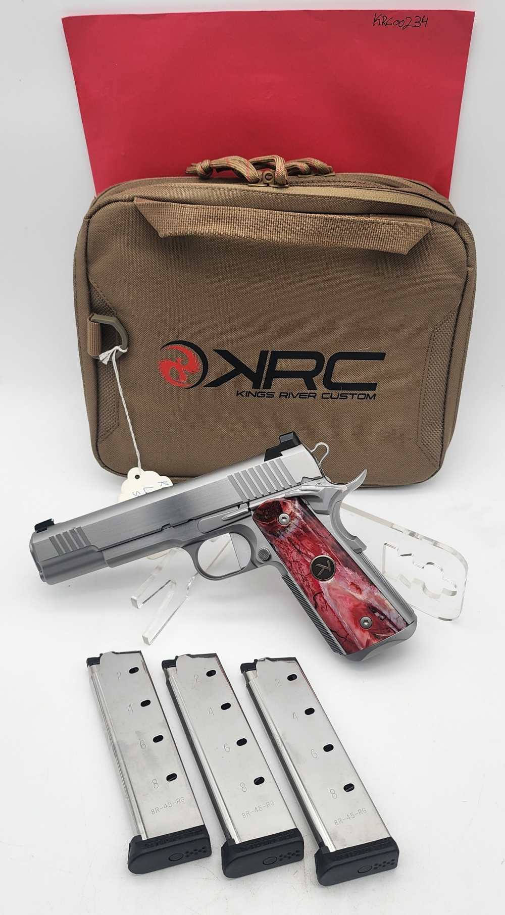 KRC Kings River Custom Level 1 SS 1911 Govt 45ACP W/ Red Mammoth Layaway-img-3