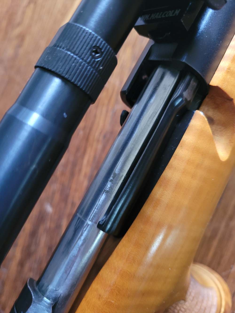 Winchester Model 70 Pre-64 Heavy Varmint .220 Swift Malcom 8x scope-img-19
