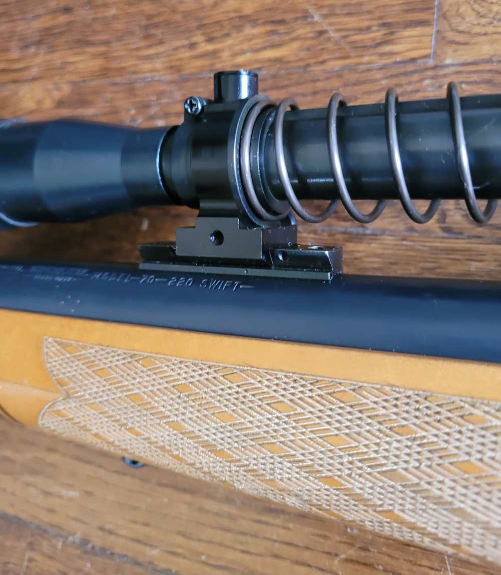Winchester Model 70 Pre-64 Heavy Varmint .220 Swift Malcom 8x scope-img-10