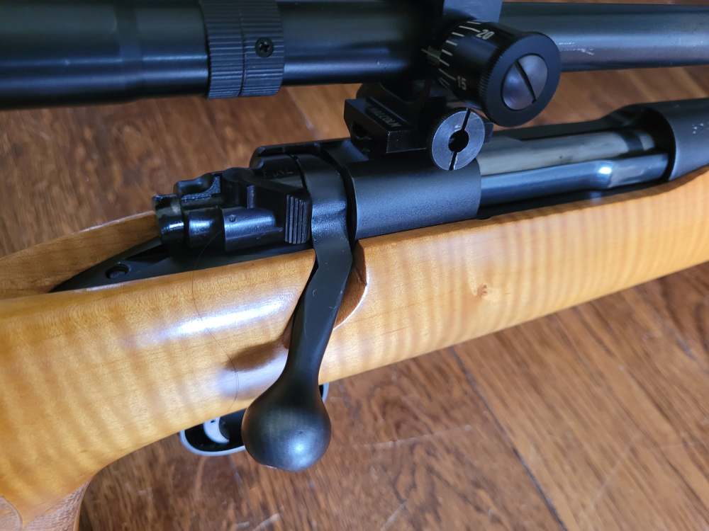 Winchester Model 70 Pre-64 Heavy Varmint .220 Swift Malcom 8x scope-img-8