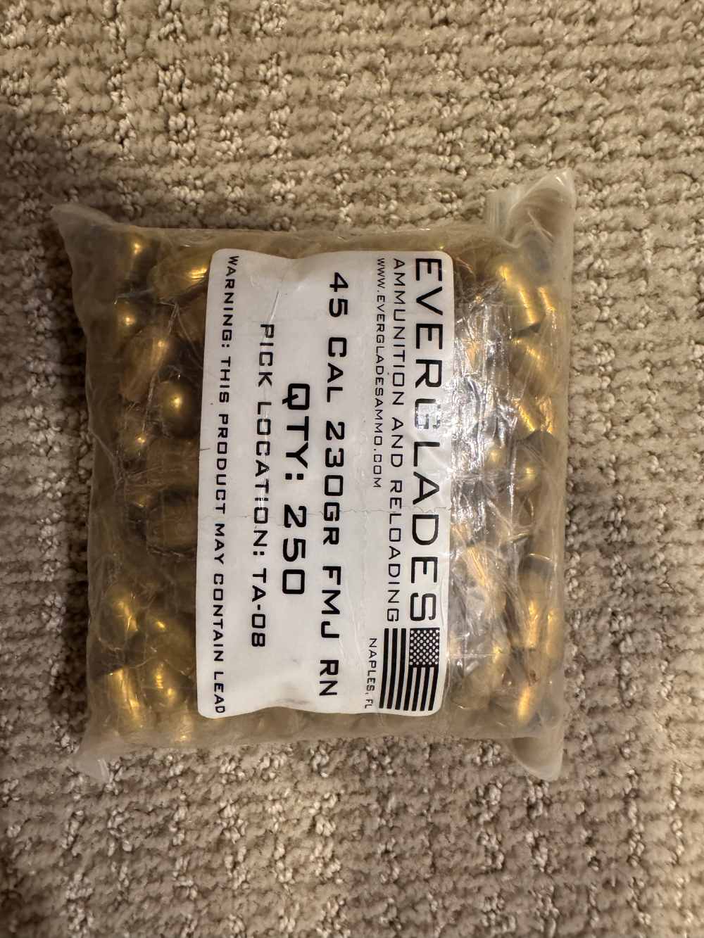 New 250 count bag FMJ 45 acp projectiles 230 Grain-img-0
