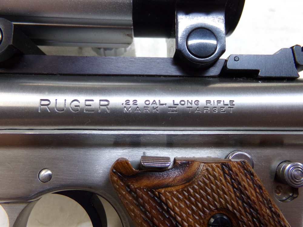 Used Ruger Mark II Competition Target Pistol in 22LR with Leupold Gilmore -img-5