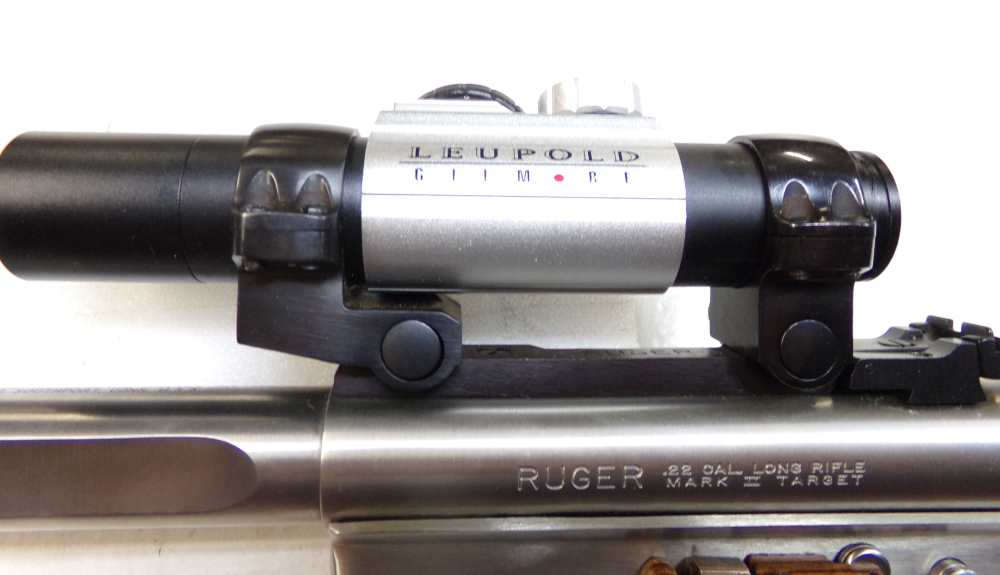 Used Ruger Mark II Competition Target Pistol in 22LR with Leupold Gilmore -img-6