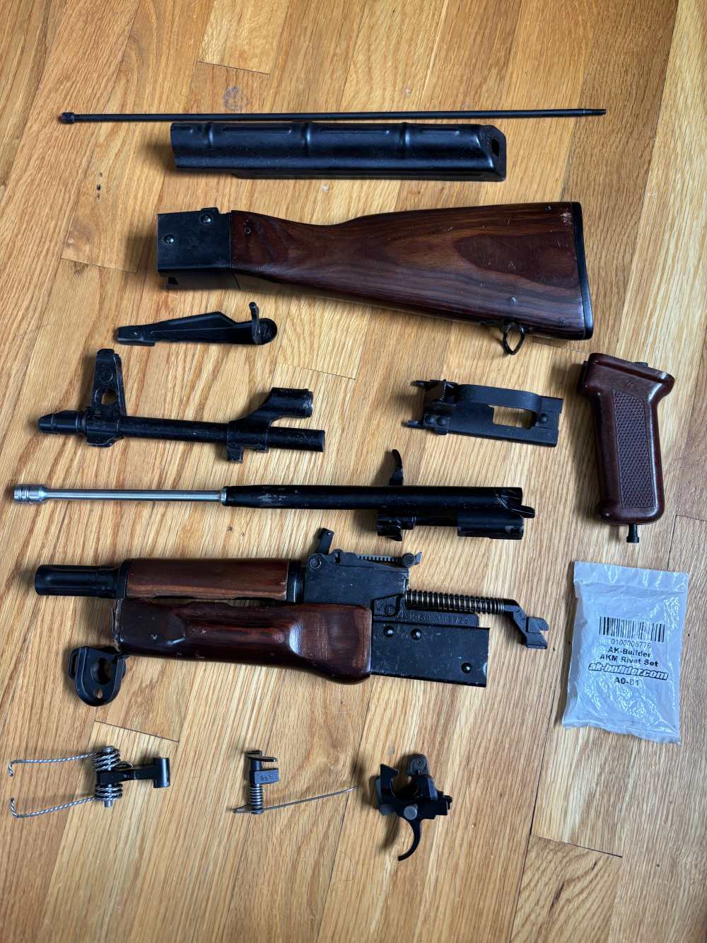 Russian Soviet ussr 1968 AKM AK47 rifle parts kit rare early preban-img-3