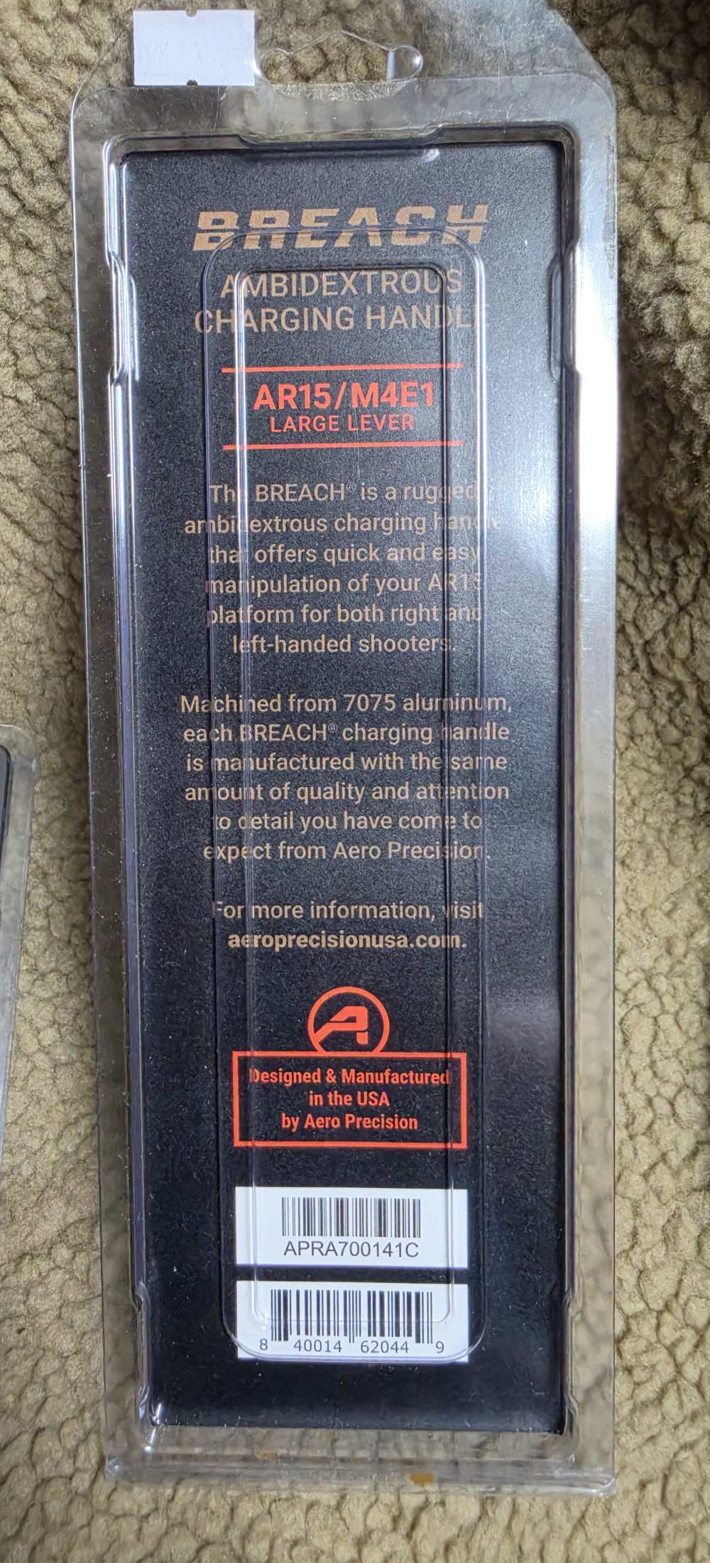Aero Precision AR-15 BREACH Charging Handle Large Kodiak Brown Hard To Find-img-1
