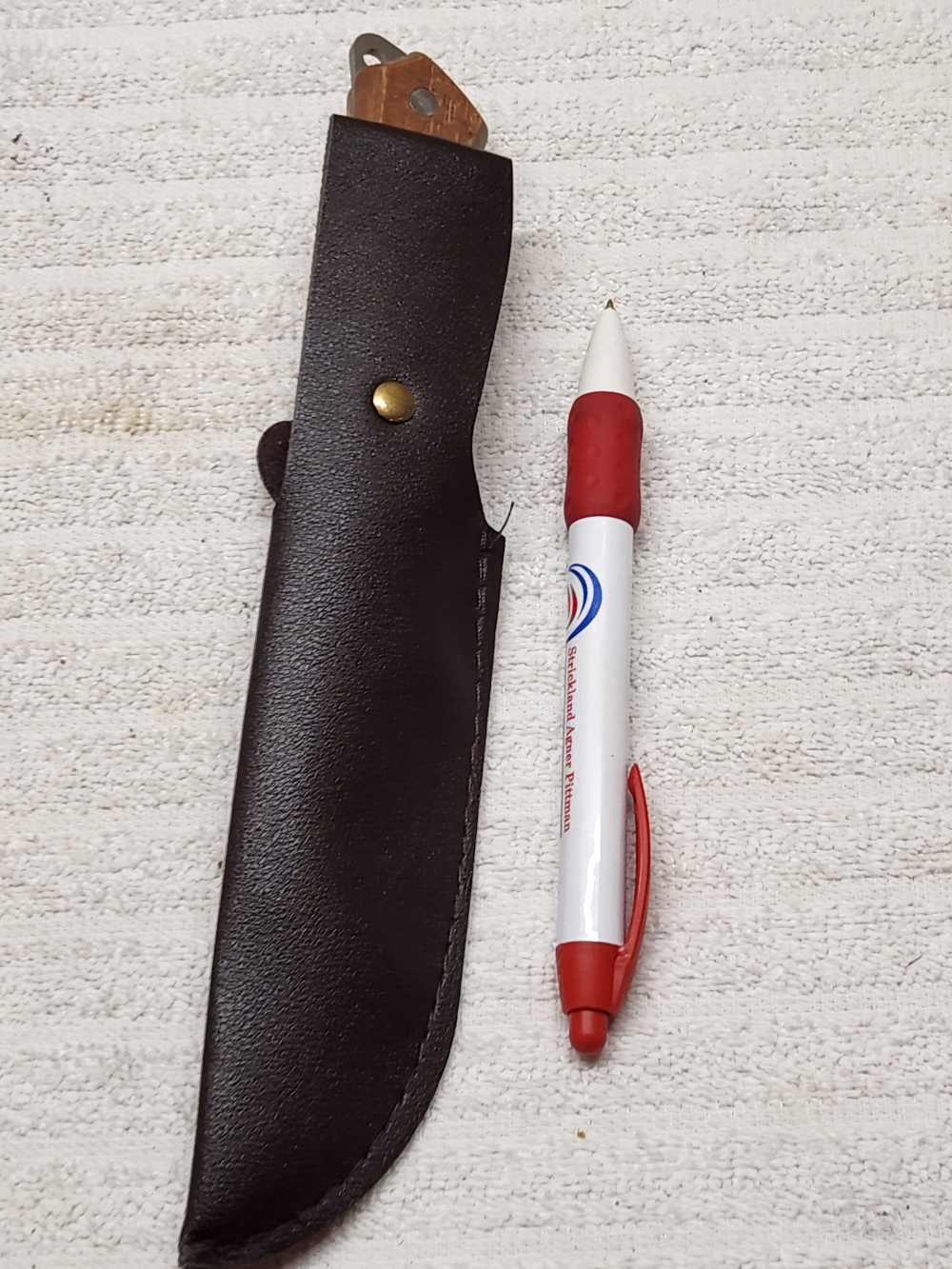 SE Hunting Knife 4-1/4" Recurve 440 Stainless Full Tang Wood Handle Sheath -img-1
