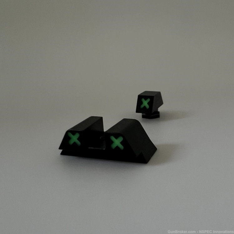 Glock 42 43 Custom Sight Night Sights Green-img-2