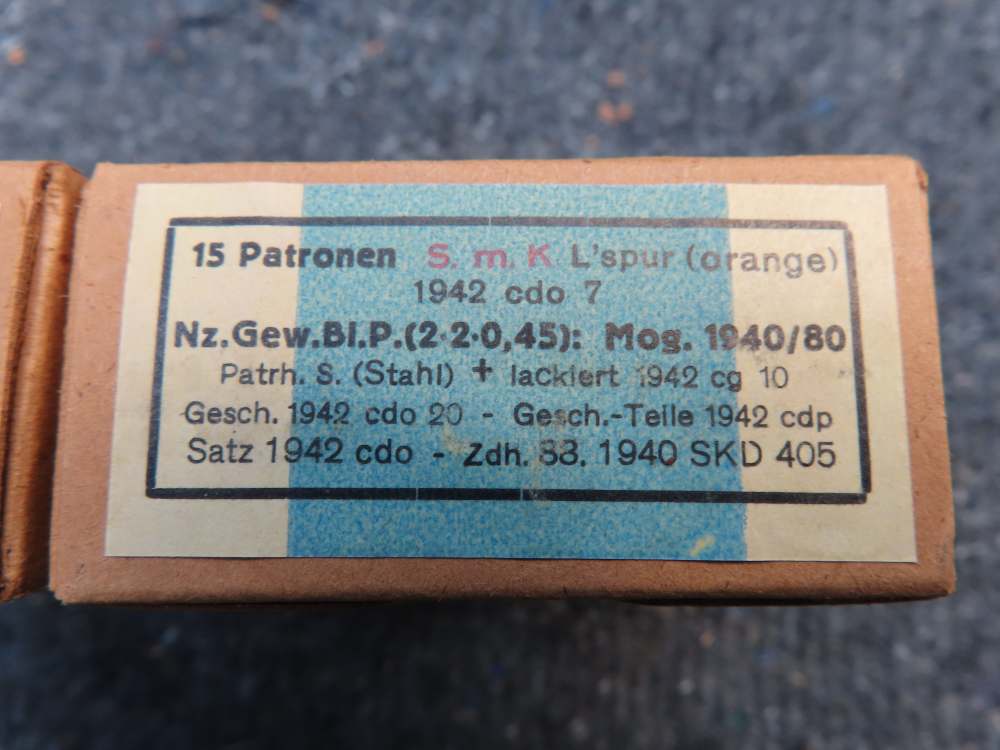 WWII GERMAN 8mm MAUSER ORANGE TRACER AMMO-30 RDS-1942-SCARCE-img-2