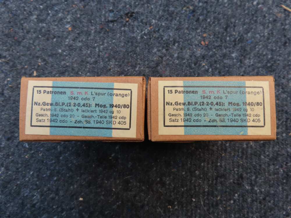 WWII GERMAN 8mm MAUSER ORANGE TRACER AMMO-30 RDS-1942-SCARCE-img-1