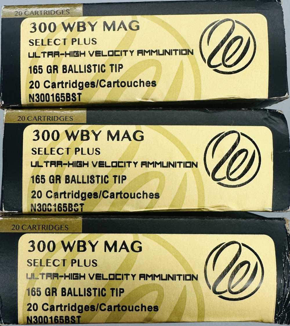 Weatherby ammo - .300 Weatherby Magnum - 165-Grain Ballistic Tip - 60 Rds.-img-0